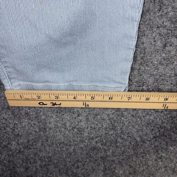 Artisan NY Pants Womens Size 12 Blue Striped Capri Stretch Beach Coastal Preppy - Picture 9 of 11